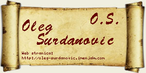 Oleg Surdanović vizit kartica